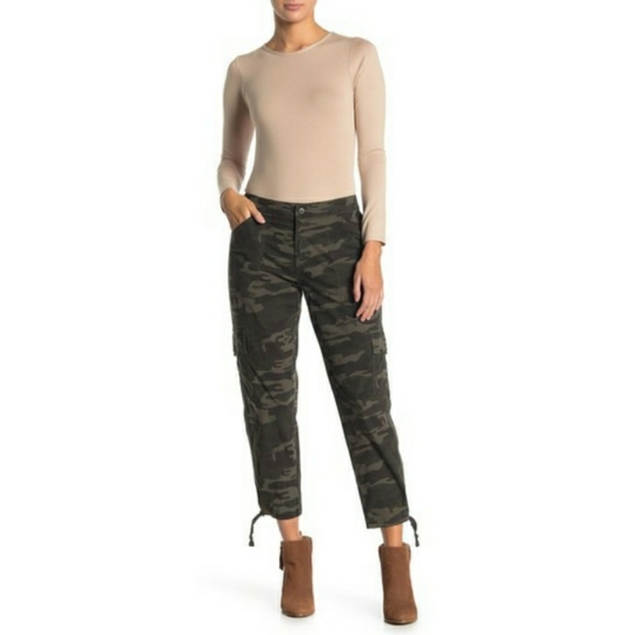 NWT Sanctuary Camo Poplin Cargo Crop Pants - Picture 5 of 5